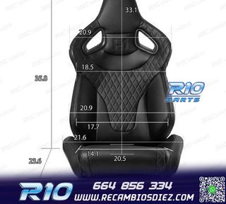ASIENTO BAQUET UNIVERSAL CUERO NEGRO ESTILO SPORTSTER