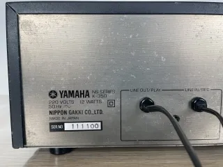 Yamaha K-350 Piastra Cassette Deck argento 1980