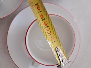 Set tazze e zuccheriera porcellana