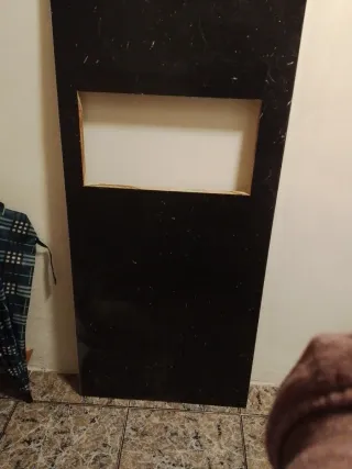 Encimera de madera negra