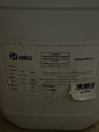 Garrafa Aditivo Plastificante Suelo Radiante