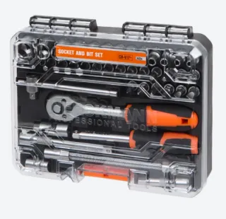 Juego de puntas y llaves de vaso 42 pzs