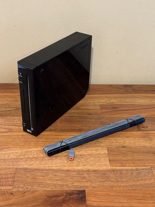 Nintendo Wii Nera solo cavi e sensor bar