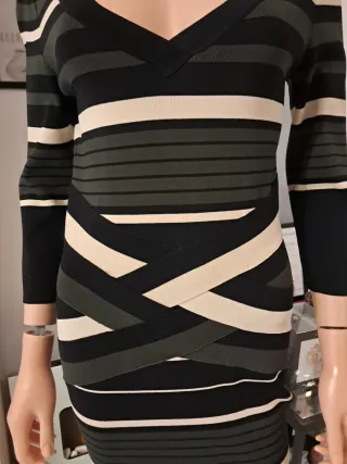 Vestido Morgan Talla M Rayas Elástico