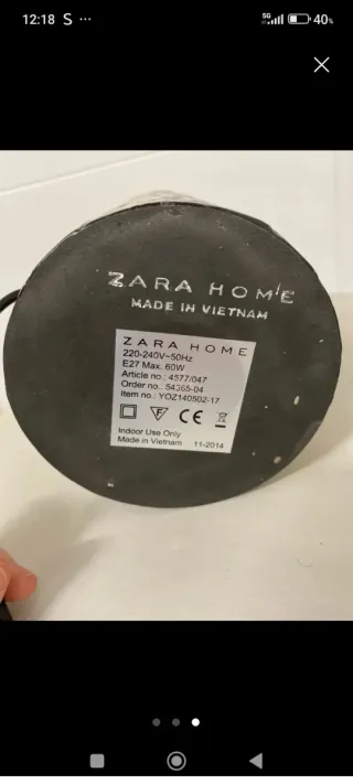 Pie de lámpara Zara Home mosaico