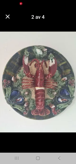 4 Platos Decorativos Cerámica