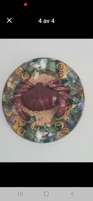 4 Platos Decorativos Cerámica