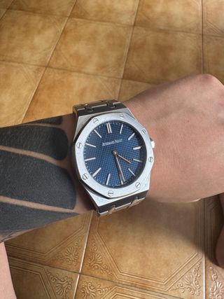 Audemars Piguet Reloj Azul y Plateado