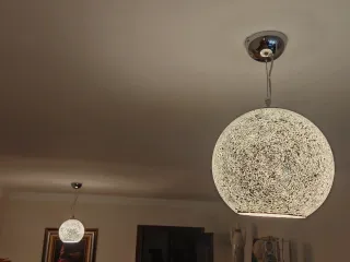 Lámpara colgante esférica cristal