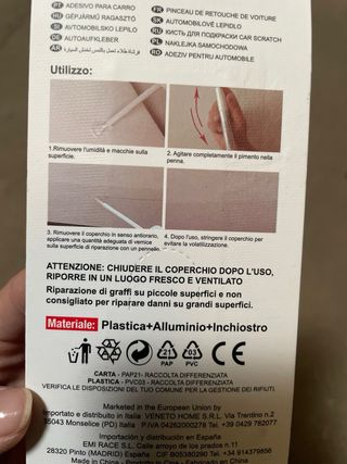 3x Lápiz Retoque Coche Negro EMI PRO