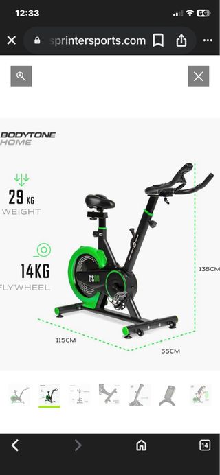 Bicicleta Spinning Negra DS06