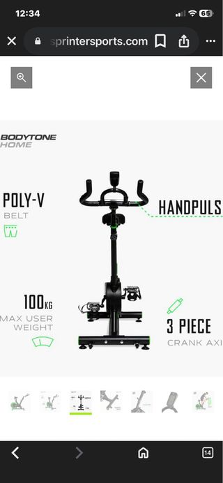 Bicicleta Spinning Negra DS06