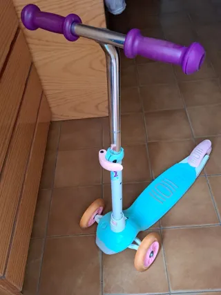 Patinete infantil 3 ruedas azul y rosa