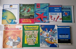 Lote de libros escolares Inglés + Francés