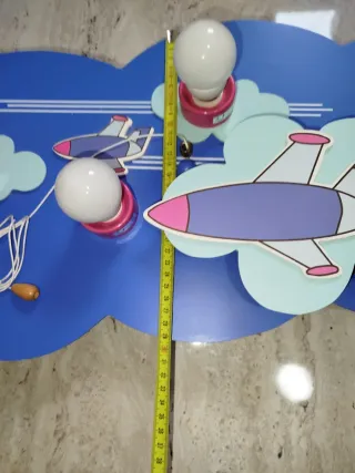 Lámpara infantil nube con aviones