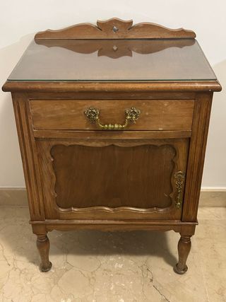 Mesilla antigua madera y cristal