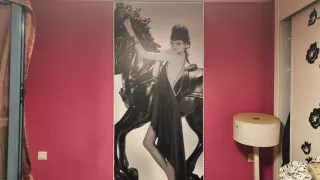 Cuadro con Fotografía Gran Tamaño Mujer y Caballo