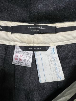Max Mara Pantalone Lana Grigio Taglia M