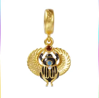 Charm Pandora Escarabajo Egipcio Dorado