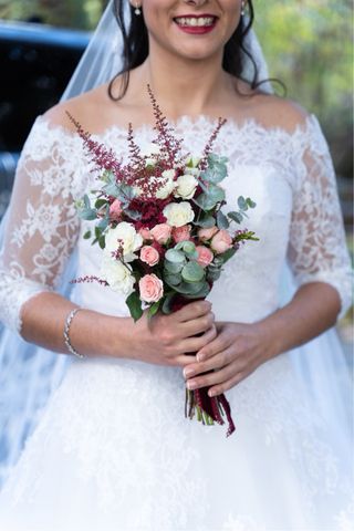 Vestido de Novia Romántico Encaje Palabra de honor