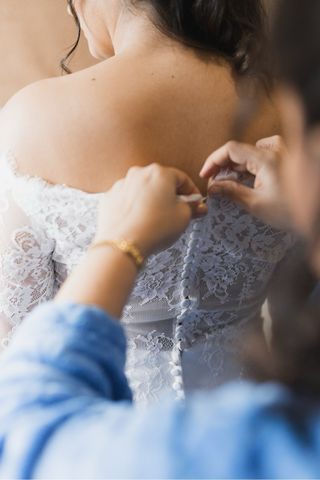 Vestido de Novia Romántico Encaje Palabra de honor