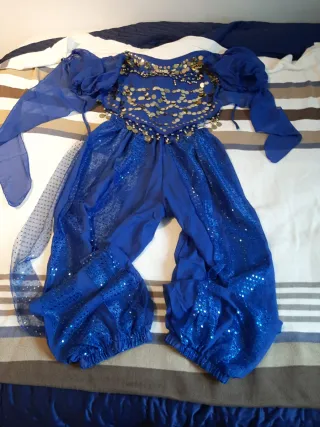 Disfraz árabe azul y dorado