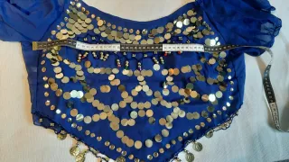 Disfraz árabe azul y dorado