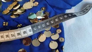 Disfraz árabe azul y dorado