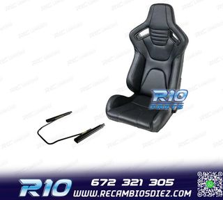 KIT ASIENTO BAQUET UNIVERSAL CUERO NEGRO ESTILO SPORTSTER
