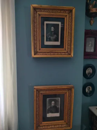 Grabados Siglo XIX con Marco Dorado