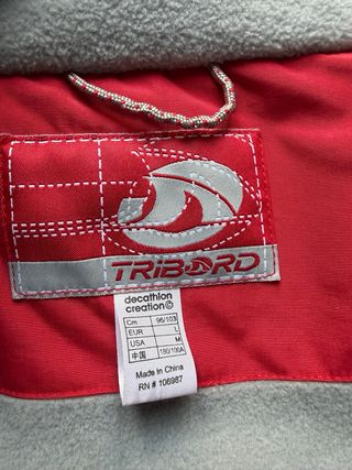 Chaqueta Tribord Roja y Gris