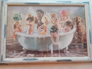 Habitación completa unisex azul pato/crema