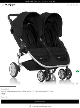 Carrito doble Britax Römer B-AGILE DOUBLE