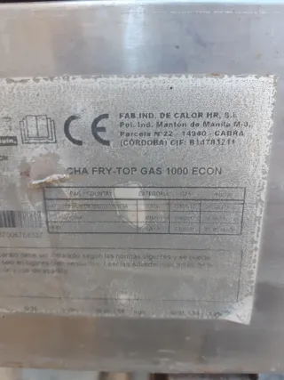 Plancha a gas HR Fainca PLC 1000Ecom