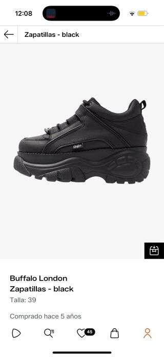 Zapatillas Buffalo London Negras Talla 39