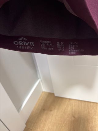 Conjunto térmico niña 10/12 años Crivit