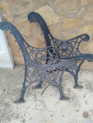 Laterales banco jardín hierro forjado