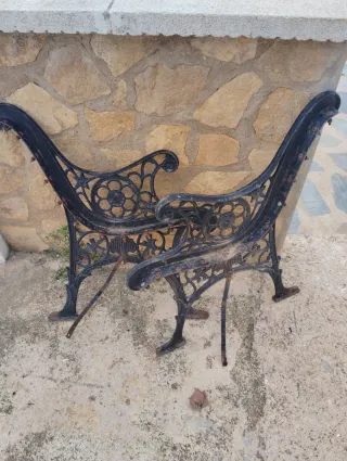 Laterales banco jardín hierro forjado