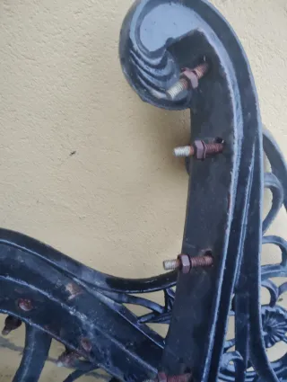 Laterales banco jardín hierro forjado