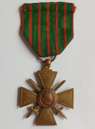 Cruz de Guerra 1914-1918 Francesa Medalla WWI