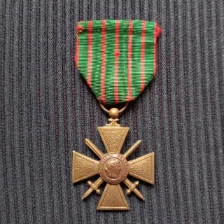 Cruz de Guerra 1914-1918 Francesa Medalla WWI