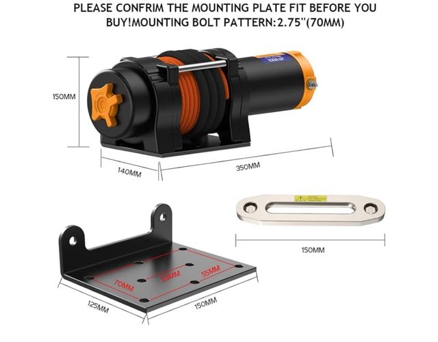 Cabrestante Eléctrico 12V 4500 LBS F1 - miniatura 6