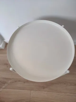 Mesita auxiliar redonda Ikea blanca