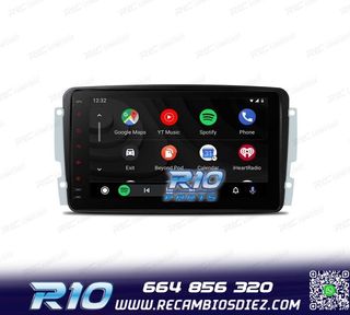 RADIO GPS ANDROID 12 PARA MERCEDES VIANO VITO C W203 A W168