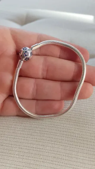 Pulsera Plata Cierre Charm