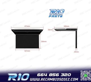 PANTALLA TECHO FULL HD DE 17.3 "