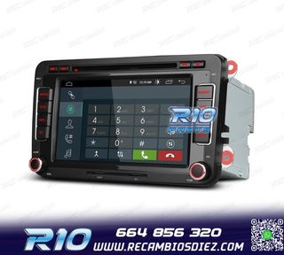 RADIO GPS ANDROID 13 PARA VOLKSWAGEN VW SEAT SKODA TOURAN 7"