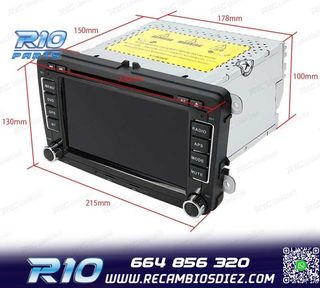 RADIO GPS ANDROID 13 PARA VOLKSWAGEN VW SEAT SKODA TOURAN 7"