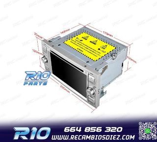 RADIO GPS ANDROID 12 PARA FORD FOCUS C-MAX FIESTA GALAXY KUG