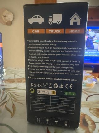 Fiambrera Eléctrica Nifogo 80W 1.5L